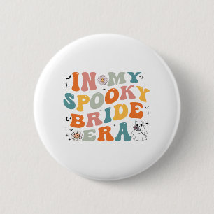 In meiner Spooky Bride Era Groovy Halloween Hochze Button