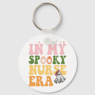In meiner Spooky Nurse Era Halloween Groovy Ghost Schlüsselanhänger