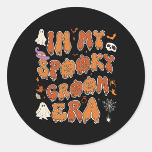 In meiner spöttischen Groom Era Halloween Wedding  Runder Aufkleber