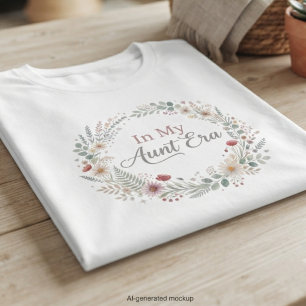 In Meiner Tante-Ära Floraler Kranz Schwester Enthü T-Shirt
