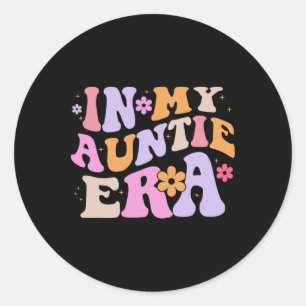 In meiner Tantentasche Retro Groovy für Niedliches Runder Aufkleber