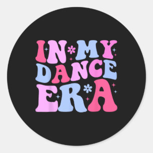 In meiner Tanzzeit Ballett Tänzerin Groovy Retro F Runder Aufkleber