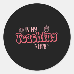 In meiner Teaching-Ära Funny Teacher Student Groov Runder Aufkleber