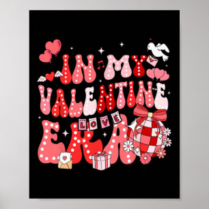 In Meiner Valentinstag-Ära Groovy Retro-Disco-Herz Poster