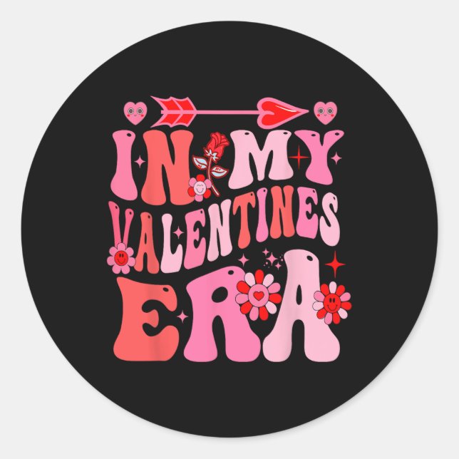 In meiner Valentinzeit Runder Aufkleber (Vorderseite)