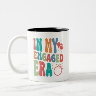 In Meiner Verlobungszeit Tasse, Verlobungsgeschenk Zweifarbige Tasse