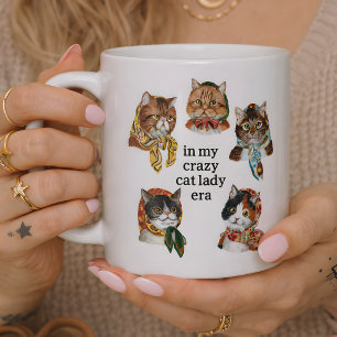 In meiner verrückten Katzenlady-Ära Lustige Katzen Kaffeetasse