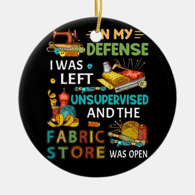 In meiner Verteidigung wurde mir ein unbeaufsichti Keramik Ornament (Vorne)