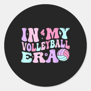 In meiner Volleyball-Ära ist Volleyball Lover Coac Runder Aufkleber