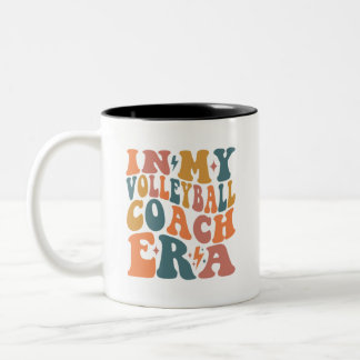 In meiner Volleyball-Trainerzeit Zweifarbige Tasse