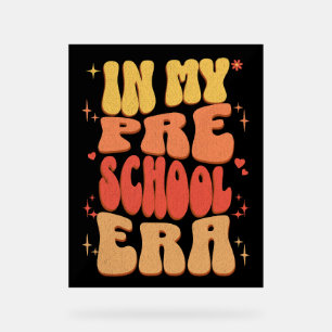 In meiner Vorschulzeit zurück zur Vorschule Acrylschild