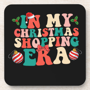 In meiner Weihnachtseinkaufs-Ära Groovy Holiday Getränkeuntersetzer