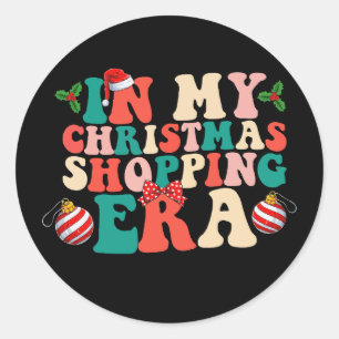 In meiner Weihnachtszeit ein Groovy Urlaub Runder Aufkleber