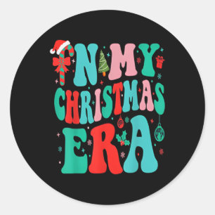 In meiner Weihnachtszeit Niedlicher Groovitweihnac Runder Aufkleber