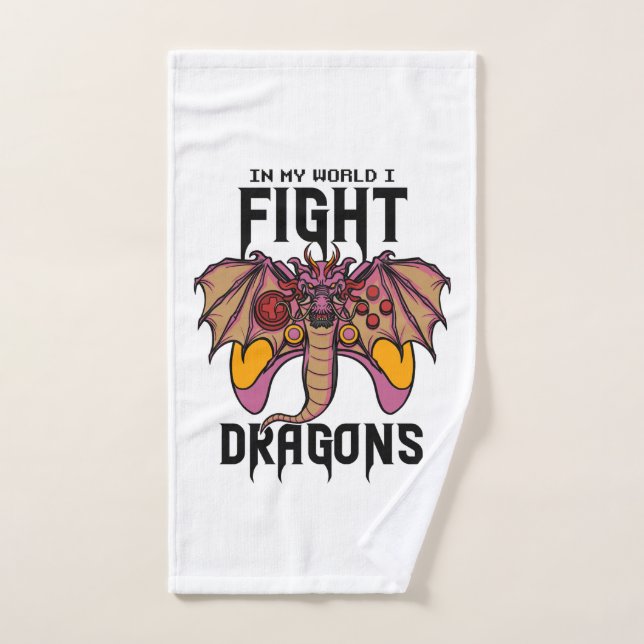 In meiner Welt kämpfe ich Drachen Handtuch (Handtuch)