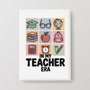 In meiner Zeit als Lehrer - Leben als Kindergarten Button