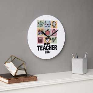 In meiner Zeit als Lehrer - Leben als Kindergarten Große Wanduhr