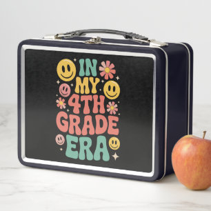 In meiner Zeit in der vierten Klasse Retro 4. Klas Metall Brotdose