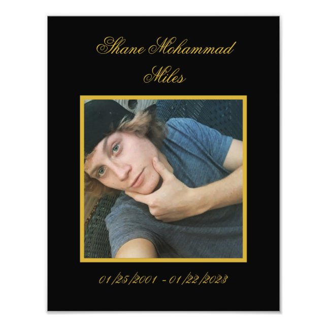 In Memoriam Bereavement Customized  Fotodruck (Vorne)