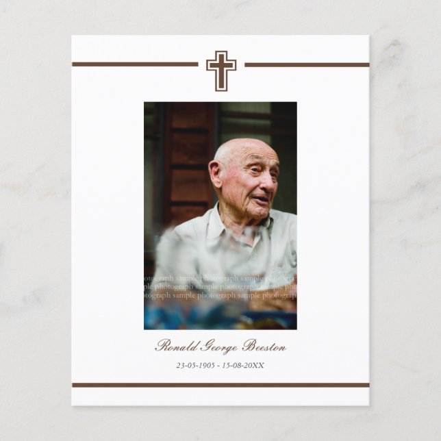 In Memoriam Erinnerung Foto über den Tod Flyer (Vorne)