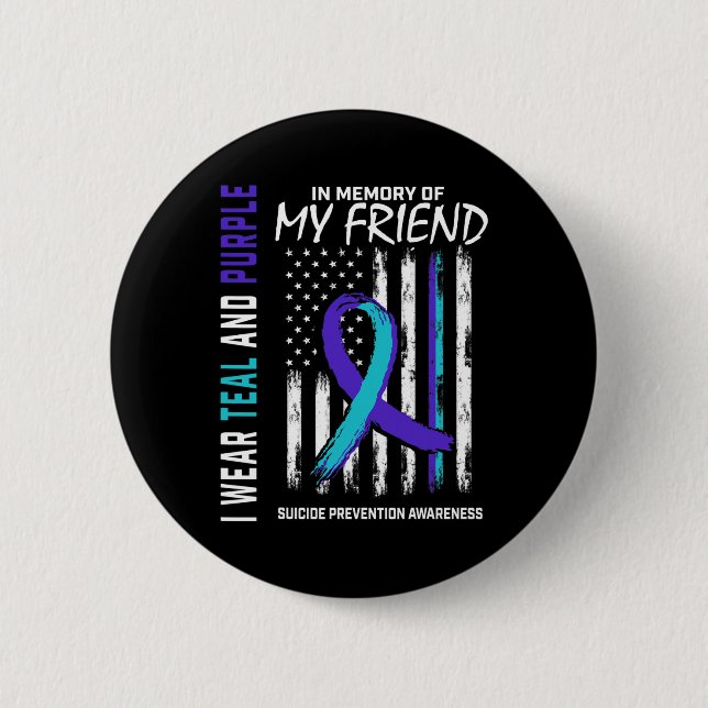 In Memory Friend Suicide Awareness Prevention Agra Button (Vorderseite)