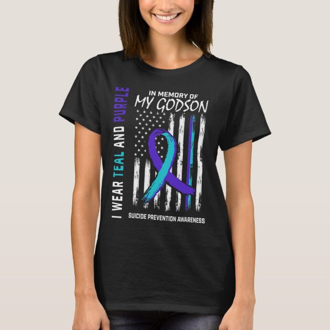 In Memory Godson Suicide Awareness Prevention Aum T-Shirt (Vorderseite)