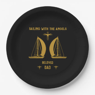 In Memory Sailer Boater Beerdigung Pappteller