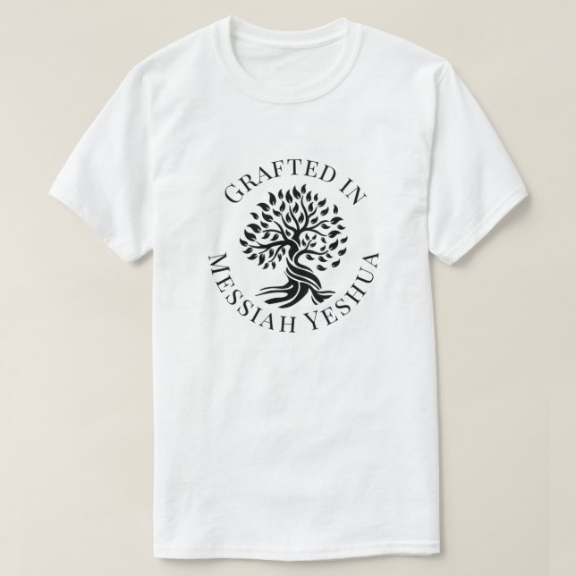 In Messiah Yeshua Baum des Lebens T - Shirt (Design vorne)