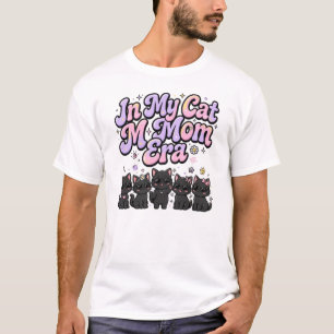 In My Cat Mom Era Shirt - 5 Schwarze Katzen Groovy