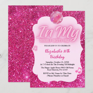 In My Double Digits Era 10th Birthday Einladung