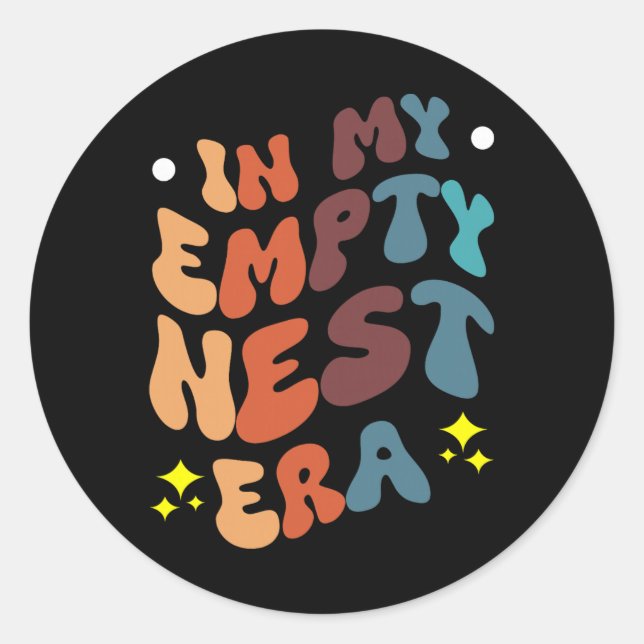 In My Empty Nest Era  Runder Aufkleber (Vorderseite)
