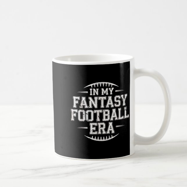 In My Fantasy Football Era Retro Groovy Who Love F Kaffeetasse (Rechts)