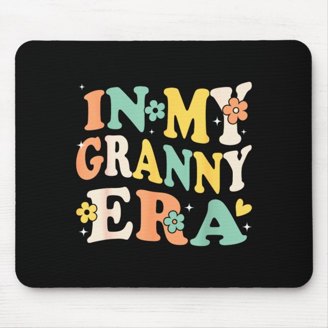 In My Granny Era Funny Sarcastic Groovy Retro Moth Mousepad (Vorne)