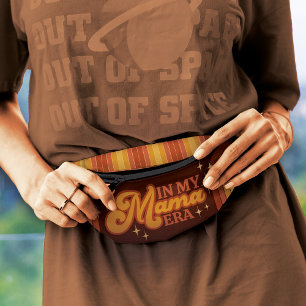 "In My Mama Ära" Retro 70er Jahre Typografie Regen Bauchtasche