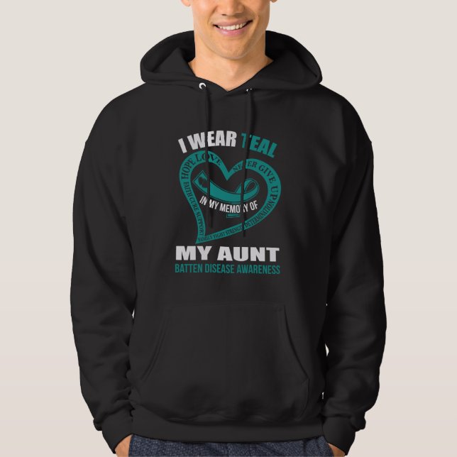 In my memory of my aunt BATTEN DISEASE AWARENESS Hoodie (Vorderseite)