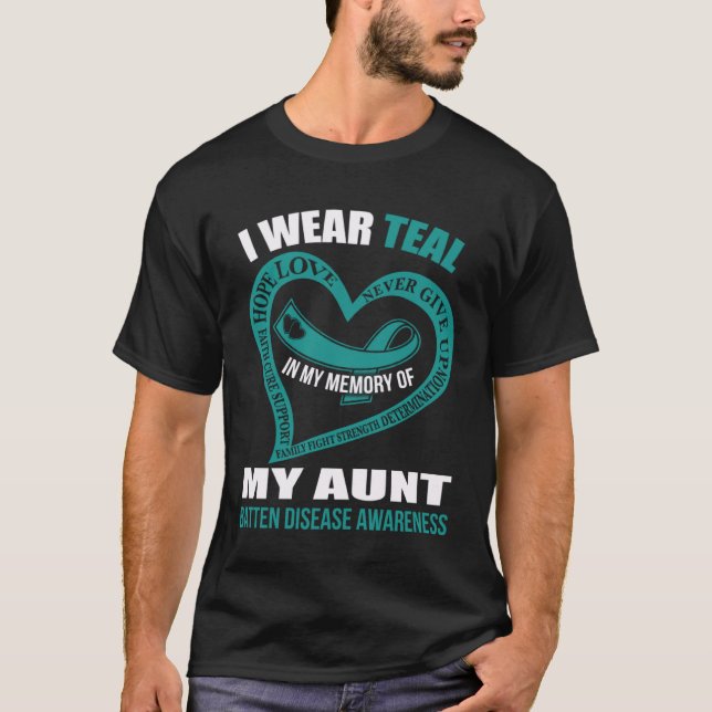 In my memory of my aunt BATTEN DISEASE AWARENESS T-Shirt (Vorderseite)