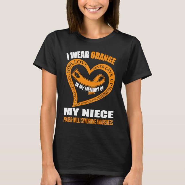 In my memory of my niece PRADER WILLI SYNDROME AWA T-Shirt (Vorderseite)