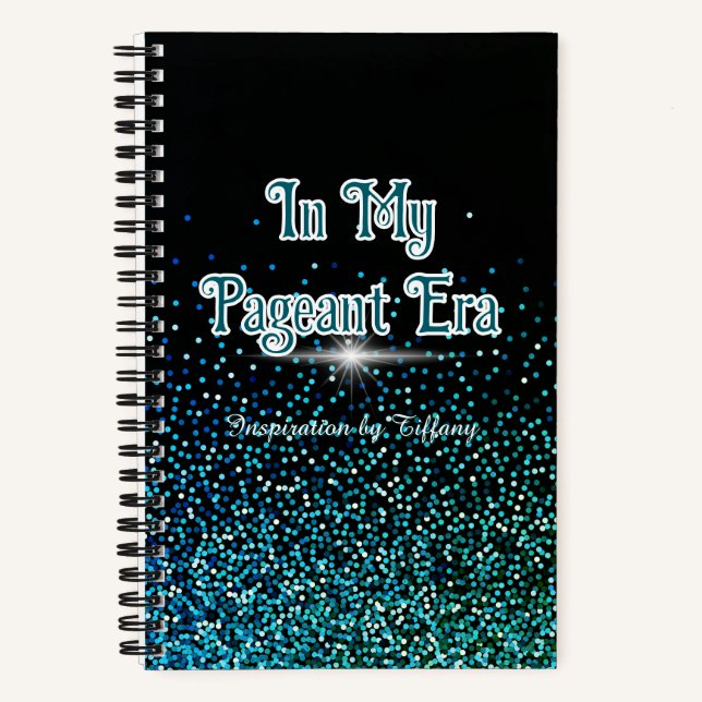 In My Pageant Era | Custom Journal Green Glitter Notizbuch (Vorderseite)