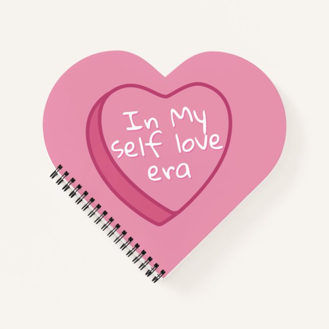 "In my self Liebe Ära" - rosa Notebook Notizbuch (Vorderseite)