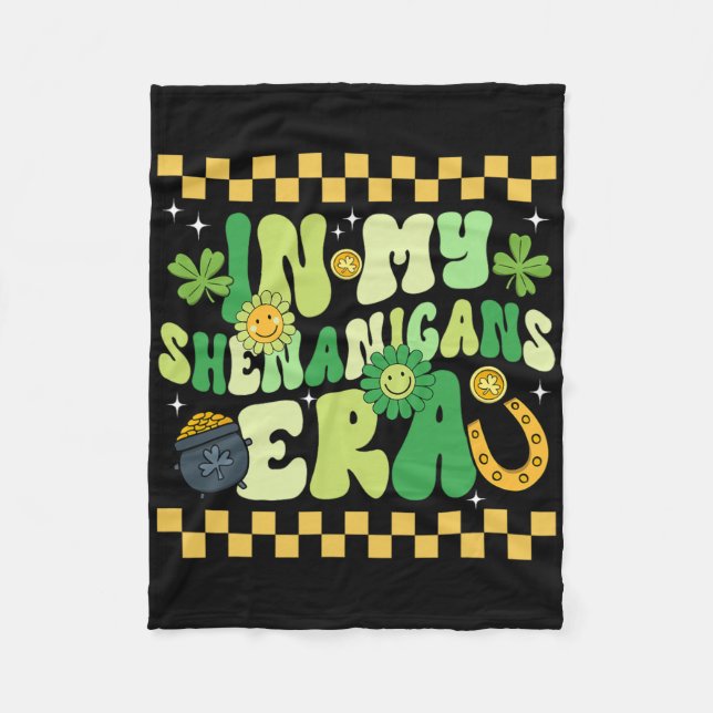 In My Shenanigans Era Irish St. Patricks Day Lucky Fleecedecke (Vorderseite)