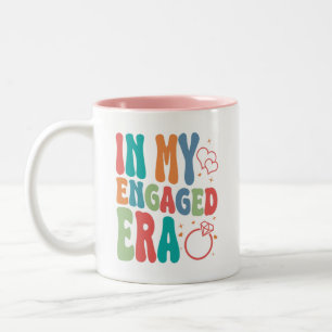 In My Verlobungs-Ära Tasse, Verlobungsgeschenk Zweifarbige Tasse