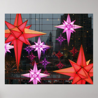 In New York City. Weihnachtsdekoration im Innern Poster