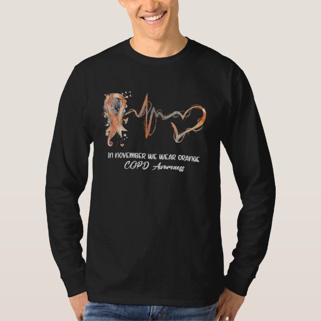 In November We Wear Orange COPD Awareness T-Shirt (Vorderseite)