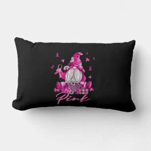 In October We Wear Pink Gnomes Breast Cancer Aware Lendenkissen