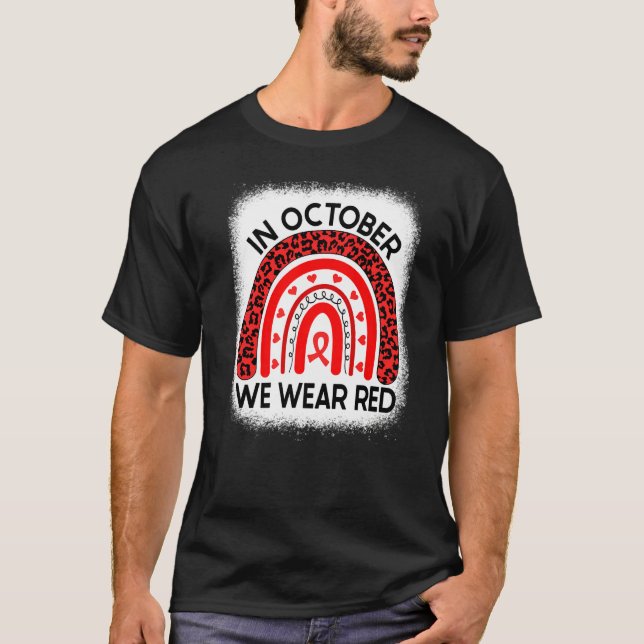 In October We Wear Red Red Ribbon Week Awareness   T-Shirt (Vorderseite)