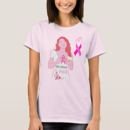 in octobre tragen wir rosa T-Shirt