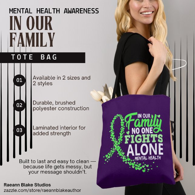 "In Our Family" Mental Health Awareness Tote Bag Tasche (Von Creator hochgeladen)