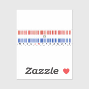 In Paraguay hergestellter Barcode-Flaggenaufkleber Aufkleber