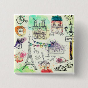 In Paris zu tun Button