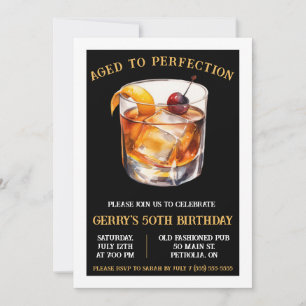 In Perfektion gereift, Old Fashioned Geburtstagsfe Einladung